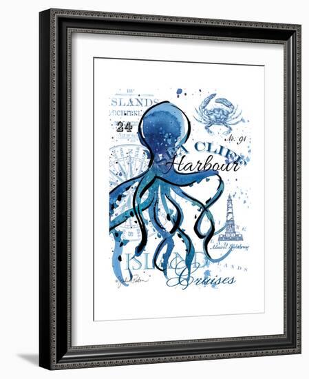 Sea Cliff Octopus-Julie Paton-Framed Art Print