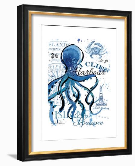 Sea Cliff Octopus-Julie Paton-Framed Art Print