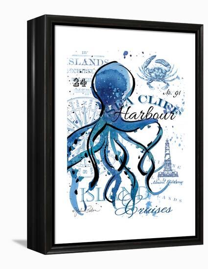 Sea Cliff Octopus-Julie Paton-Framed Stretched Canvas