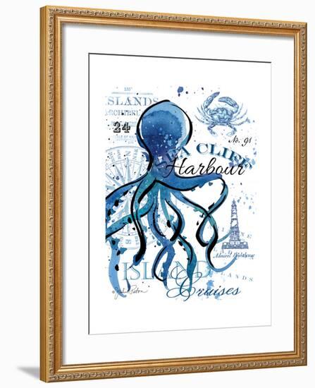 Sea Cliff Octopus-Julie Paton-Framed Art Print
