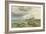 Sea Coast with Castle, Sheep and Shepherd (Watercolour and Scratching Out on Paper)-Samuel Bough-Framed Giclee Print