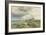 Sea Coast with Castle, Sheep and Shepherd (Watercolour and Scratching Out on Paper)-Samuel Bough-Framed Giclee Print