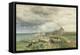 Sea Coast with Castle, Sheep and Shepherd (Watercolour and Scratching Out on Paper)-Samuel Bough-Framed Premier Image Canvas