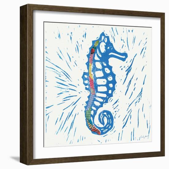 Sea Creature Sea Horse Color-Courtney Prahl-Framed Art Print