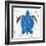 Sea Creature Turtle Color-Courtney Prahl-Framed Art Print