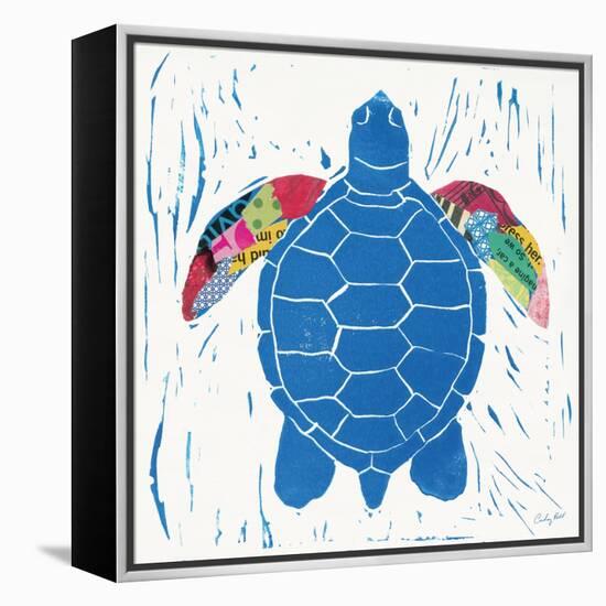 Sea Creature Turtle Color-Courtney Prahl-Framed Stretched Canvas