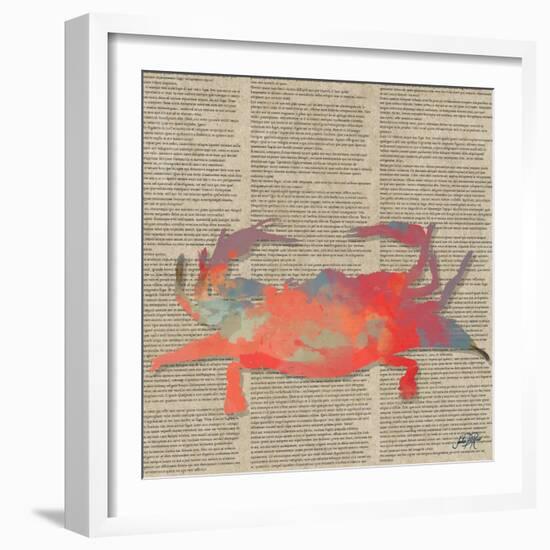 Sea Creatures on Newsprint I-Julie DeRice-Framed Art Print