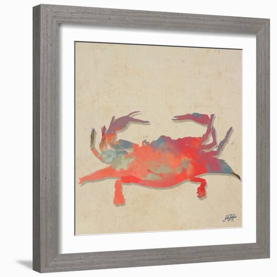 Sea Creatures on Tan I-Julie DeRice-Framed Art Print