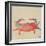 Sea Creatures on Tan I-Julie DeRice-Framed Art Print