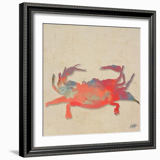 Sea Creatures on Tan I-Julie DeRice-Framed Art Print