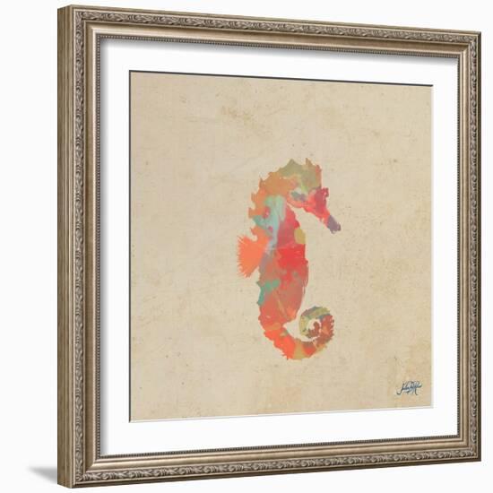 Sea Creatures on Tan III-Julie DeRice-Framed Art Print