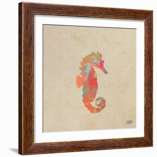 Sea Creatures on Tan III-Julie DeRice-Framed Art Print