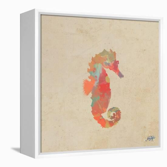 Sea Creatures on Tan III-Julie DeRice-Framed Stretched Canvas