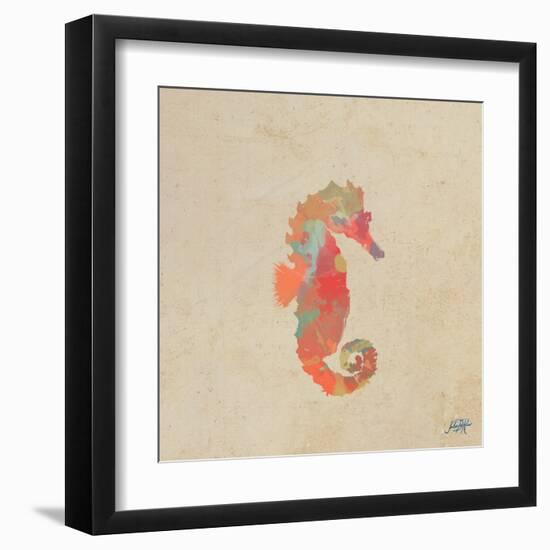 Sea Creatures on Tan III-Julie DeRice-Framed Art Print