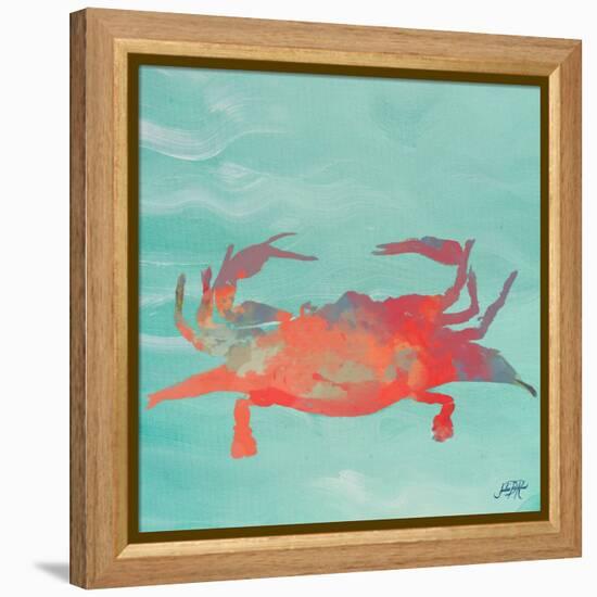 Sea Creatures on Teal I-Julie DeRice-Framed Stretched Canvas