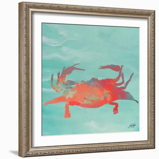 Sea Creatures on Teal I-Julie DeRice-Framed Art Print