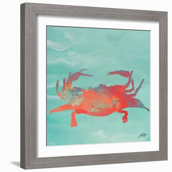 Sea Creatures on Teal I-Julie DeRice-Framed Art Print