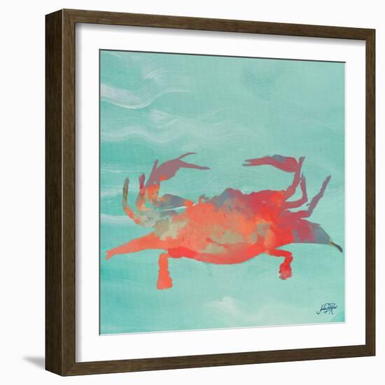 Sea Creatures on Teal I-Julie DeRice-Framed Art Print