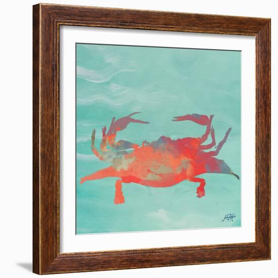 Sea Creatures on Teal I-Julie DeRice-Framed Art Print