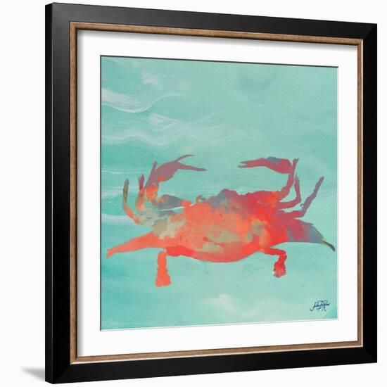 Sea Creatures on Teal I-Julie DeRice-Framed Art Print