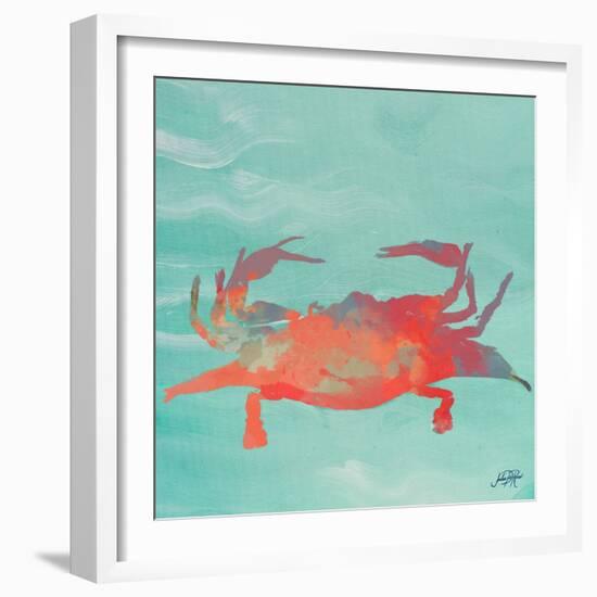 Sea Creatures on Teal I-Julie DeRice-Framed Art Print