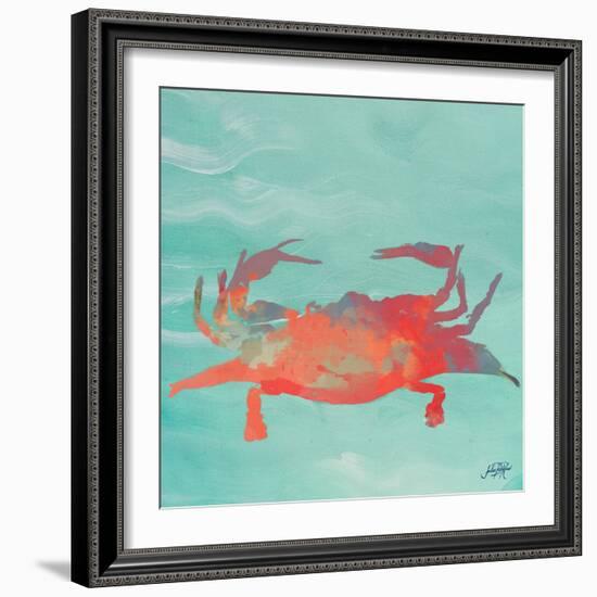 Sea Creatures on Teal I-Julie DeRice-Framed Art Print