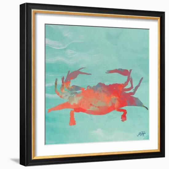 Sea Creatures on Teal I-Julie DeRice-Framed Art Print