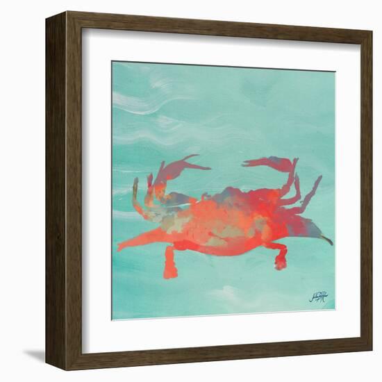 Sea Creatures on Teal I-Julie DeRice-Framed Art Print