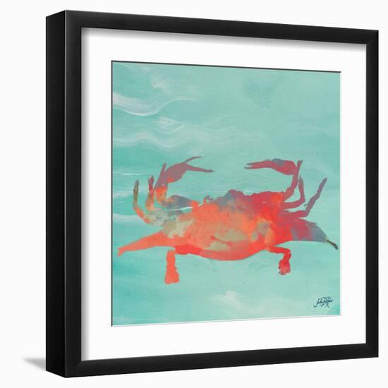 Sea Creatures on Teal I-Julie DeRice-Framed Art Print