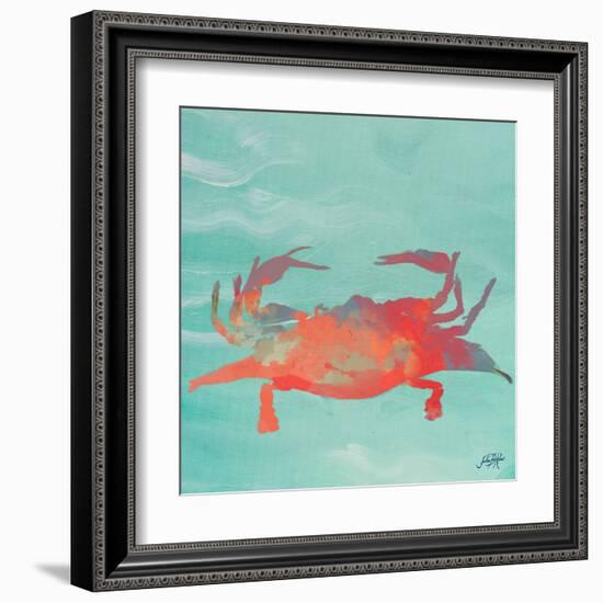 Sea Creatures on Teal I-Julie DeRice-Framed Art Print