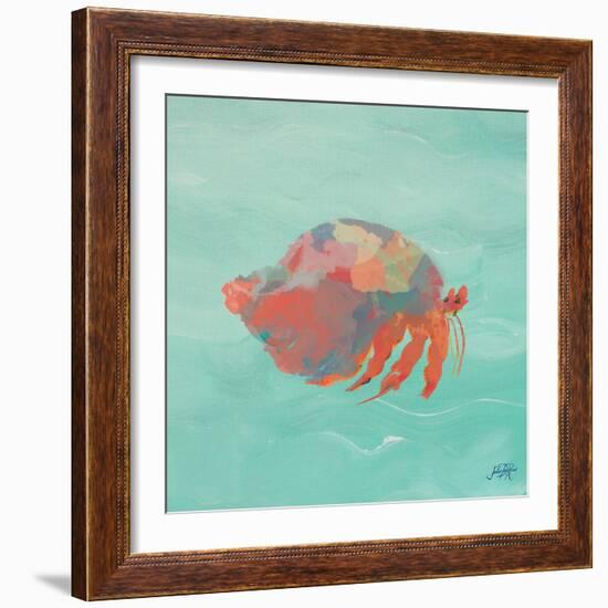 Sea Creatures on Teal II-Julie DeRice-Framed Art Print