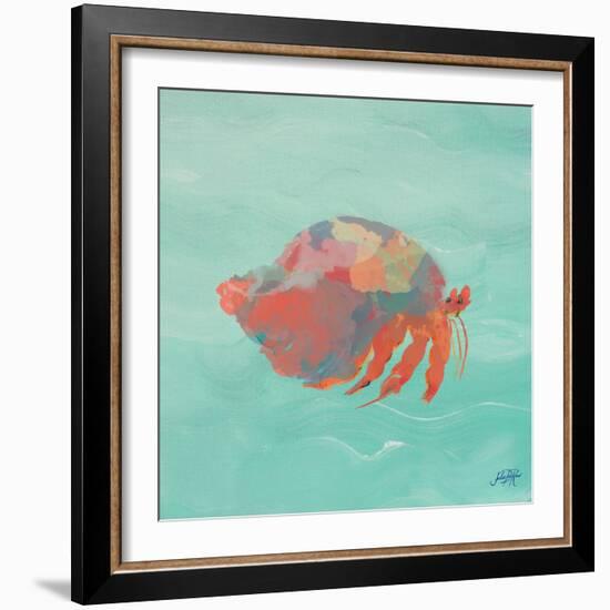 Sea Creatures on Teal II-Julie DeRice-Framed Art Print