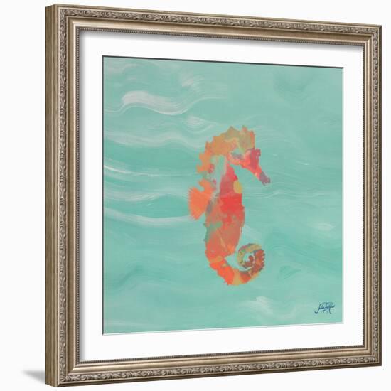 Sea Creatures on Teal III-Julie DeRice-Framed Art Print