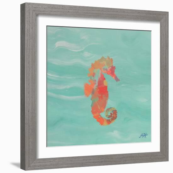 Sea Creatures on Teal III-Julie DeRice-Framed Art Print