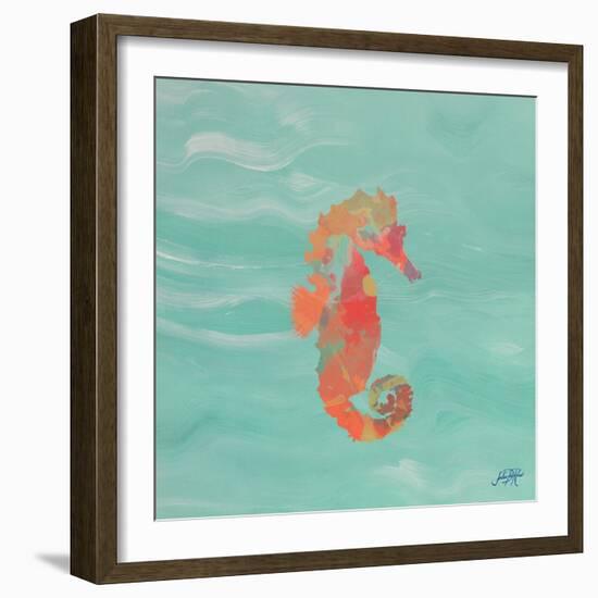 Sea Creatures on Teal III-Julie DeRice-Framed Art Print