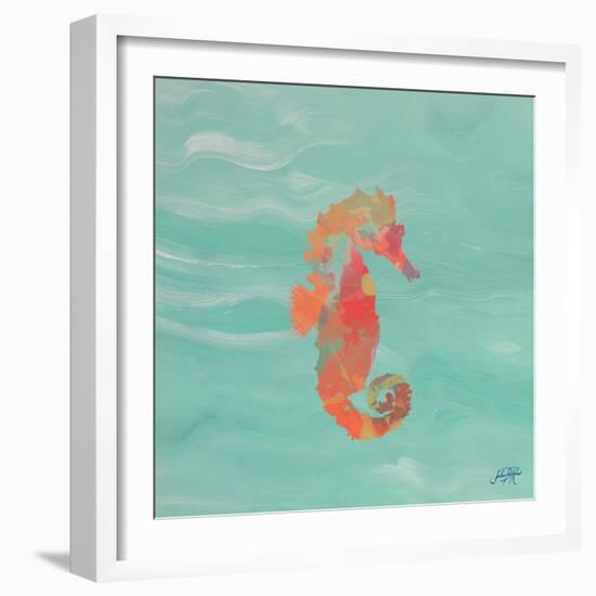 Sea Creatures on Teal III-Julie DeRice-Framed Art Print