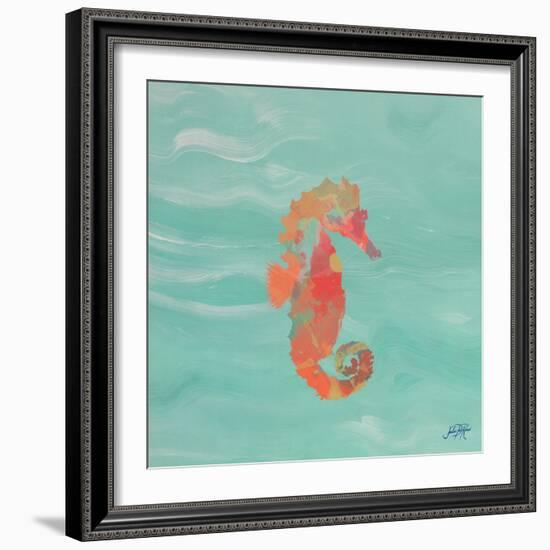 Sea Creatures on Teal III-Julie DeRice-Framed Art Print