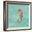 Sea Creatures on Teal IV-Julie DeRice-Framed Premium Giclee Print