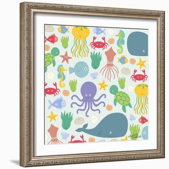 Sea Creatures-Elizabeth Caldwell-Framed Giclee Print