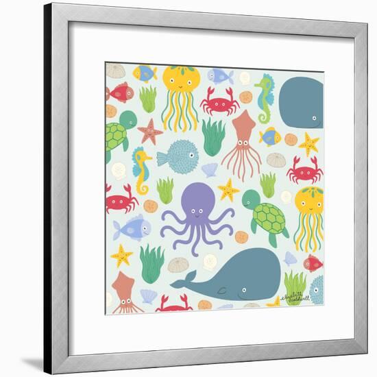 Sea Creatures-Elizabeth Caldwell-Framed Giclee Print