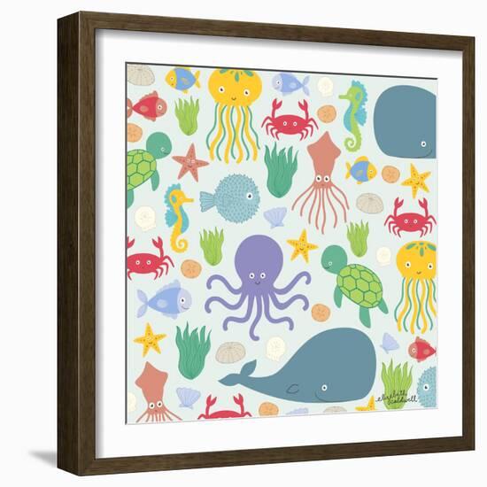 Sea Creatures-Elizabeth Caldwell-Framed Giclee Print