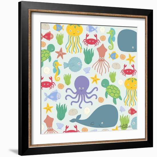 Sea Creatures-Elizabeth Caldwell-Framed Giclee Print