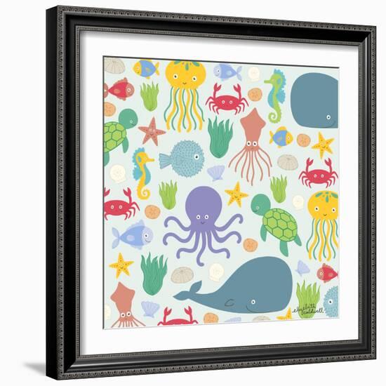 Sea Creatures-Elizabeth Caldwell-Framed Giclee Print