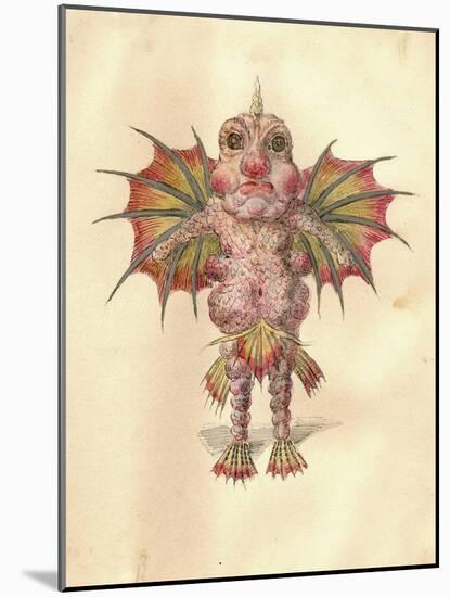 Sea Dragon 1873 'Missing Links' Parade Costume Design-Charles Briton-Mounted Giclee Print