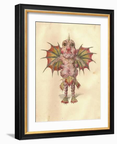 Sea Dragon 1873 'Missing Links' Parade Costume Design-Charles Briton-Framed Giclee Print