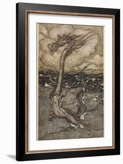 Sea Dragon-Arthur Rackham-Framed Premium Photographic Print