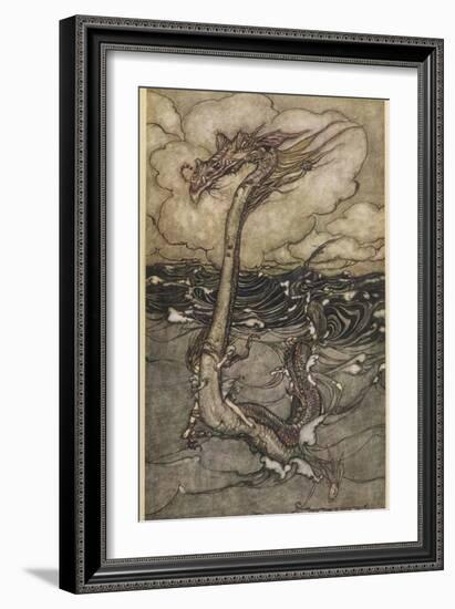 Sea Dragon-Arthur Rackham-Framed Premium Photographic Print