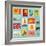 Sea Elements Stamp Collection-woodhouse-Framed Art Print