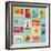 Sea Elements Stamp Collection-woodhouse-Framed Art Print