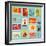 Sea Elements Stamp Collection-woodhouse-Framed Art Print